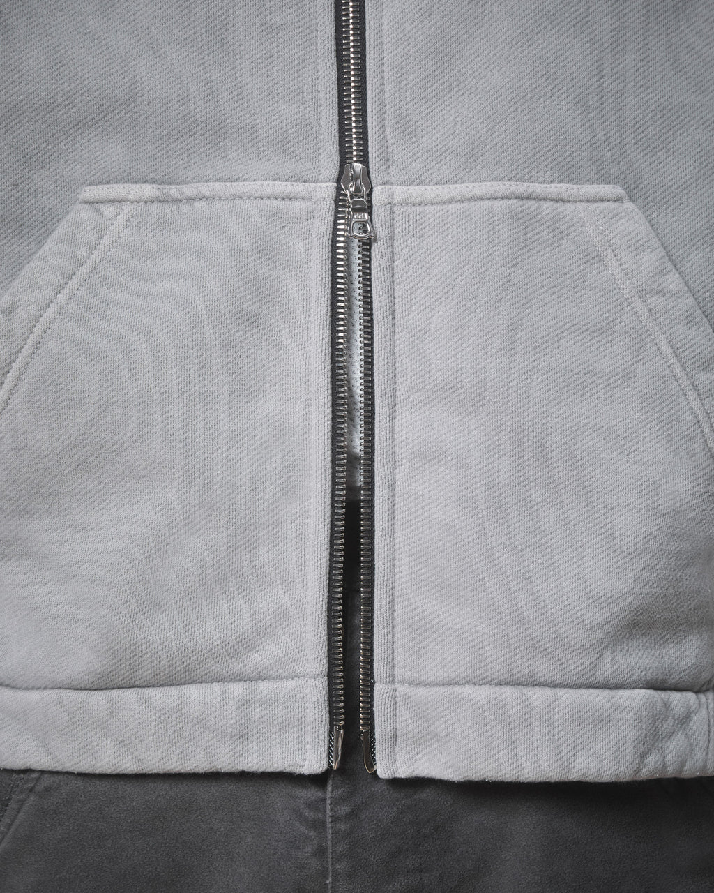 PATCHWORK TITANWEAVE™ ZIP HOODIE - POWDER GREY