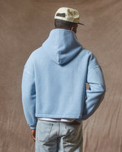 Load image into Gallery viewer, PATCHWORK ZIP HOODIE - POWDER BLUE
