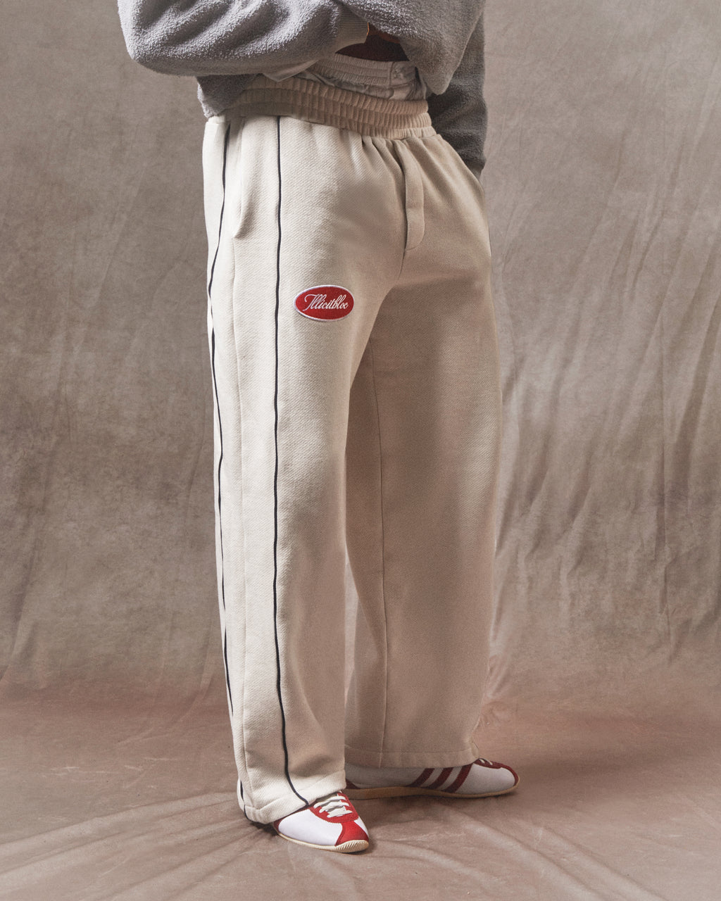 Piped Track & Field Pants - Ecru