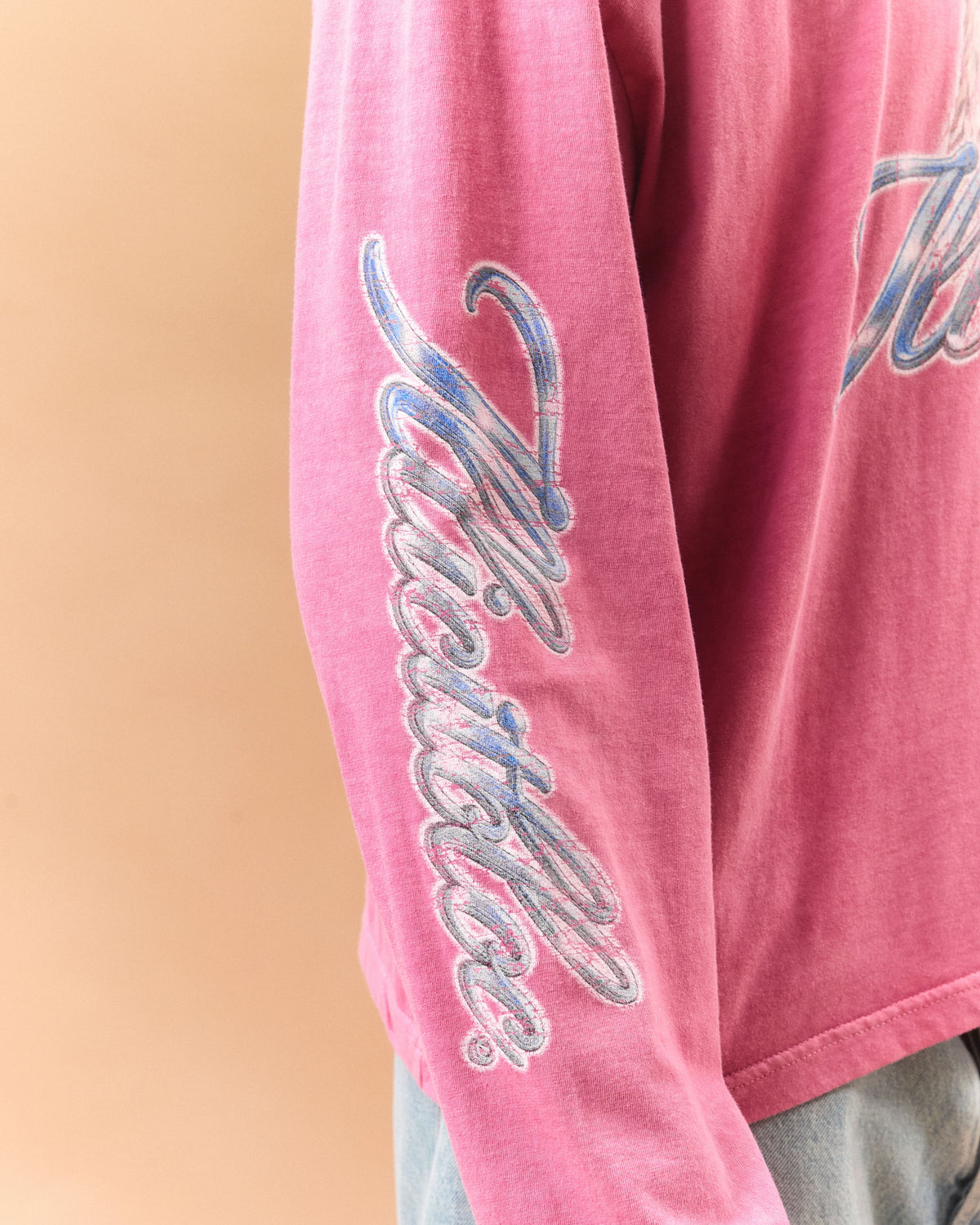 CHROME FEATHERKNIT™ LONG SLEEVE T-SHIRT - WASHED PINK