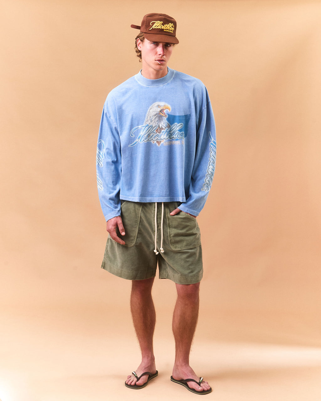 CHROME FEATHERKNIT™ LONG SLEEVE T-SHIRT - POWDER BLUE