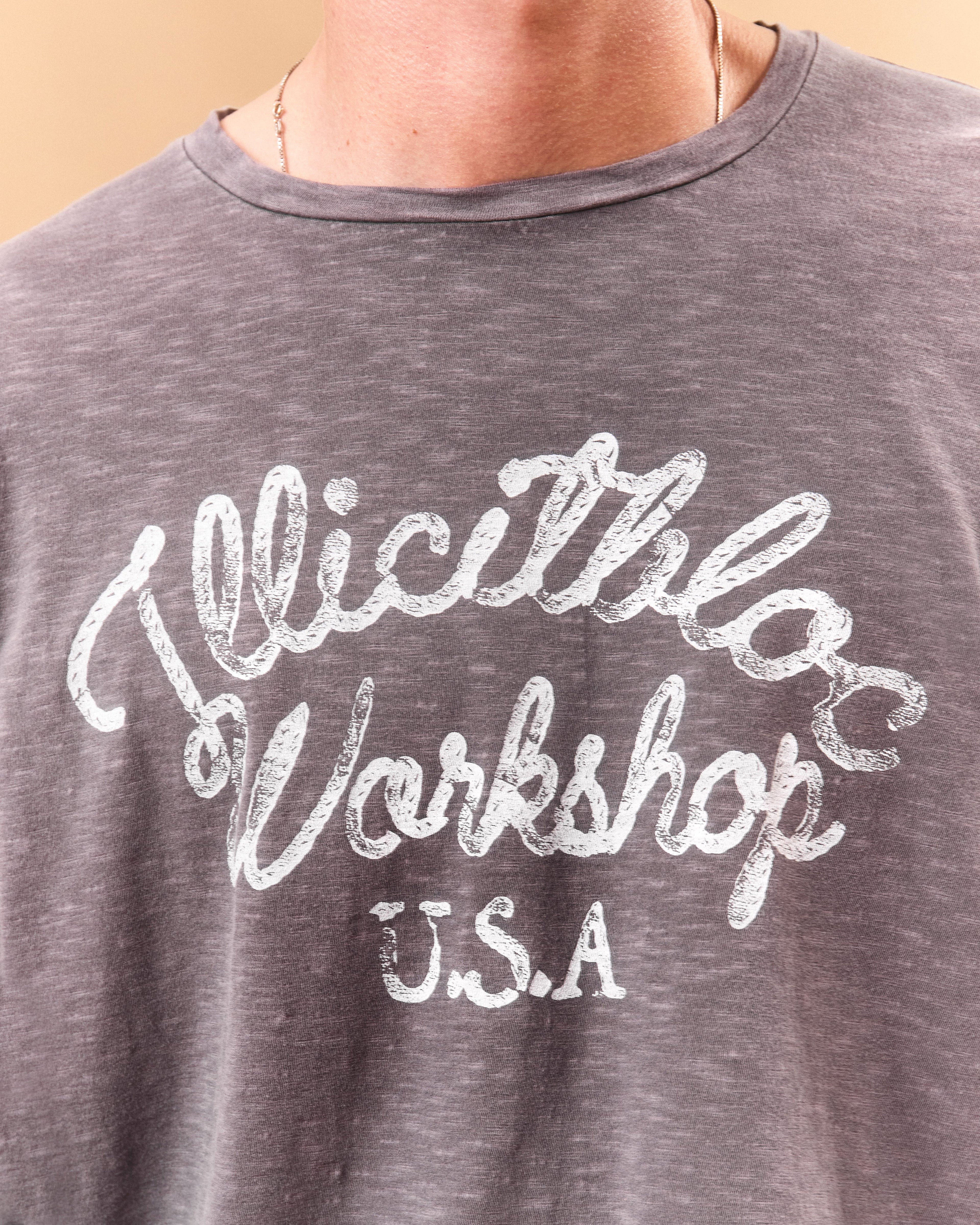 STALLIONS SLUB LONG SLEEVE T-SHIRT - SLATE