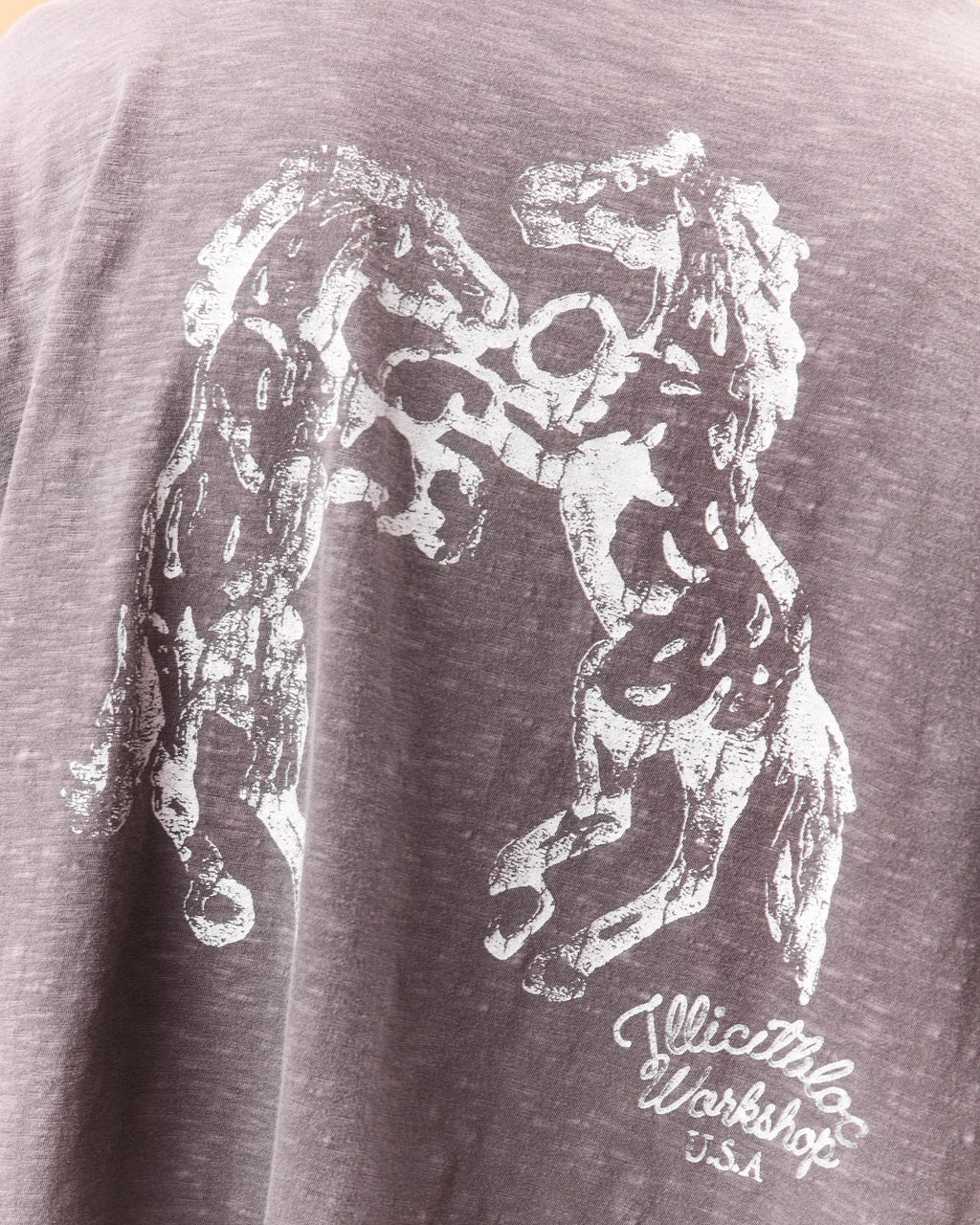 STALLIONS SLUB LONG SLEEVE T-SHIRT - SLATE