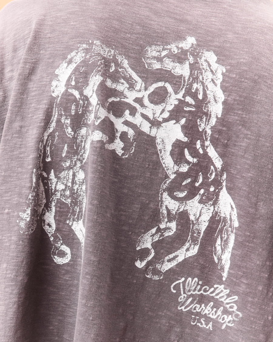 STALLIONS SLUB LONG SLEEVE T-SHIRT - SLATE
