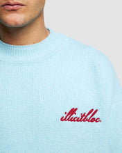 Load image into Gallery viewer, CHAINSTITCH KNIT JUMPER - GLACIER BLUE
