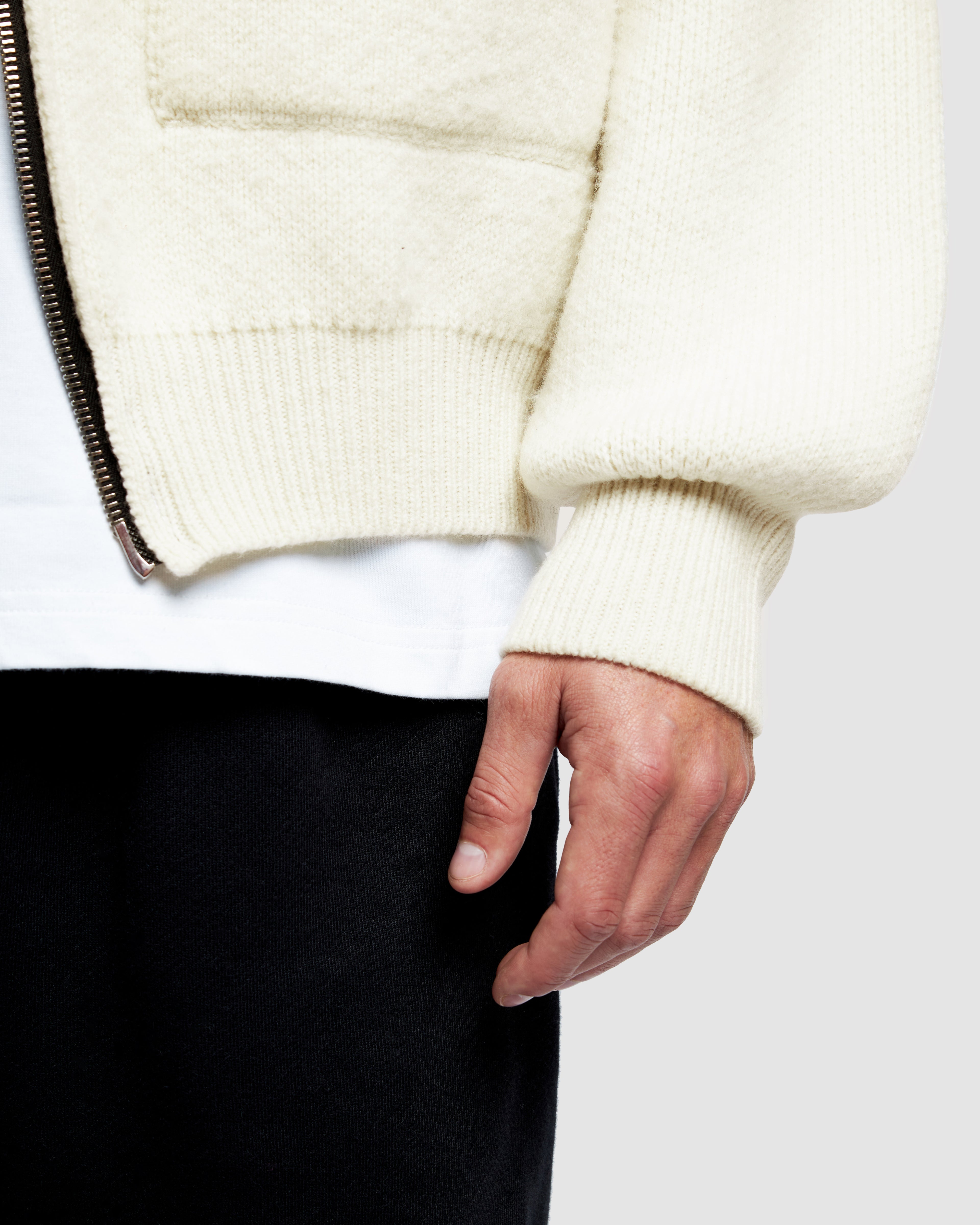 Chainstitch Knit Bomber - Oyster