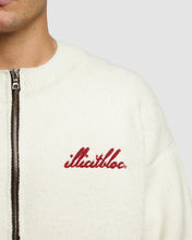 Load image into Gallery viewer, CHAINSTITCH KNIT BOMBER - OYSTER
