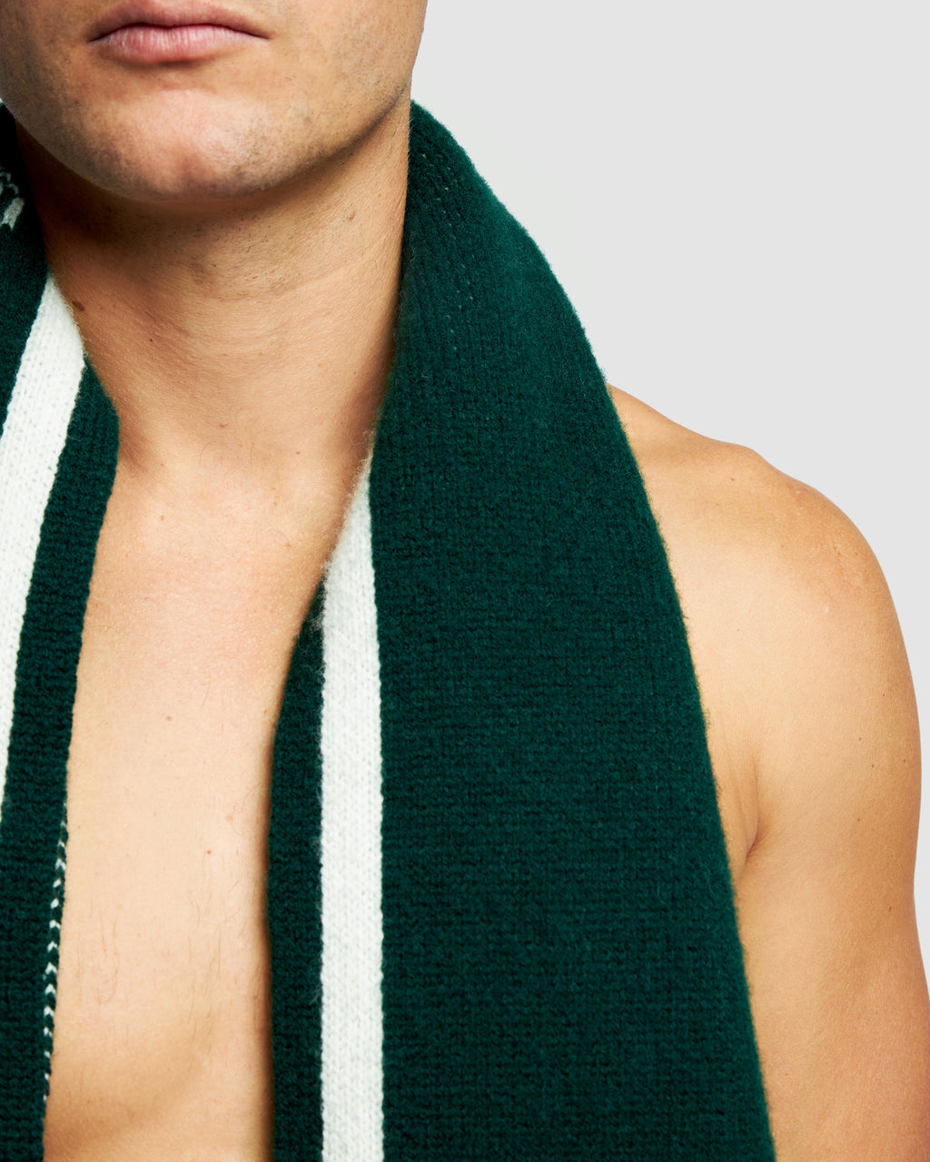 Lambswool Scarf - Tartan Green