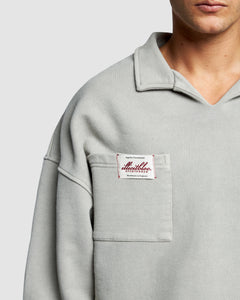 APRÈS DRILL TOP - POWDER GREY