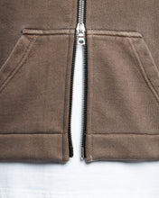 Load image into Gallery viewer, PATCHWORK ZIP HOODIE - WASHED BROWN
