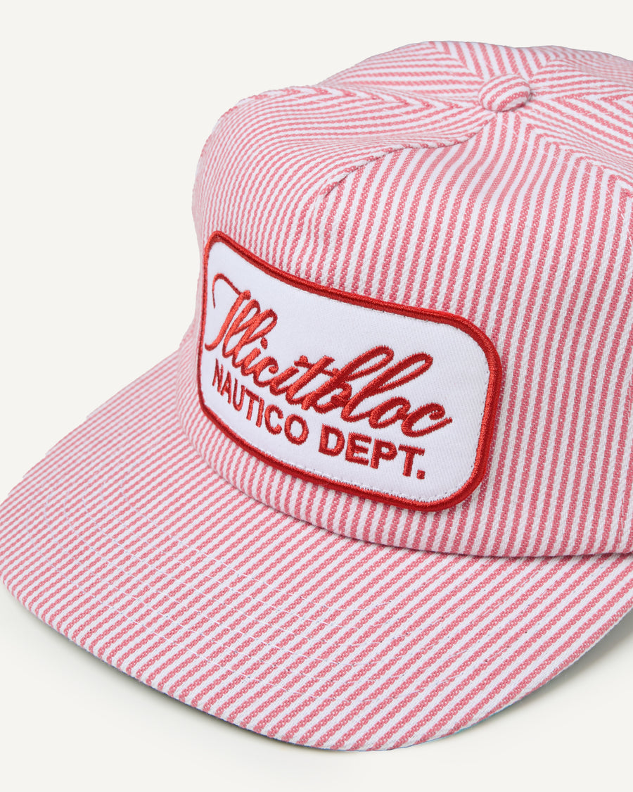 DEPT. STRIPE CAP - RED/WHITE