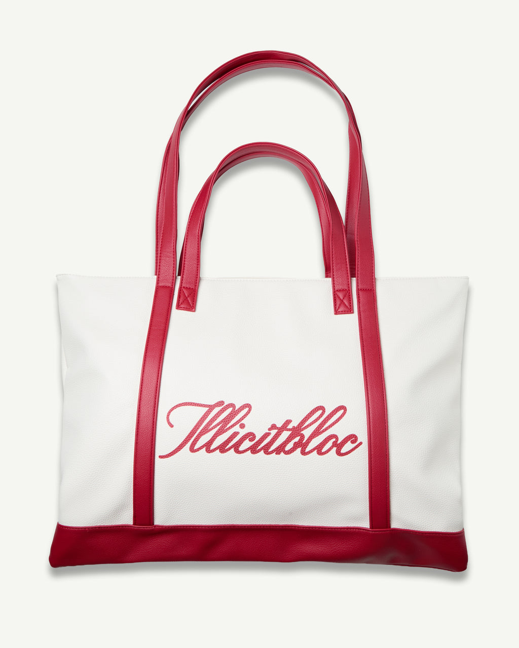 BOWLING TOTE BAG - RED/CREAM