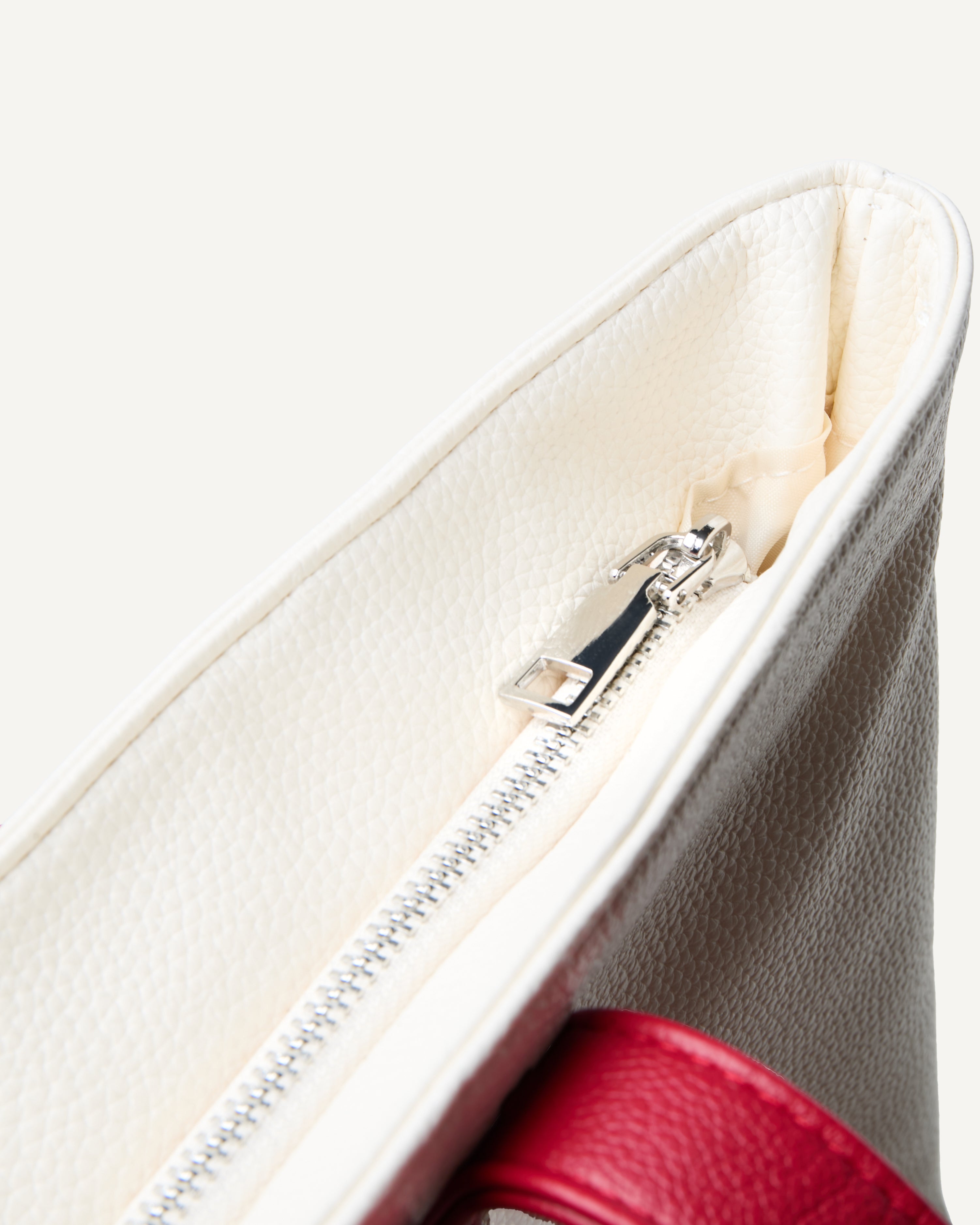 Bowling Tote Bag - Red/Cream