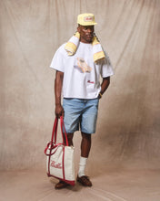 Load image into Gallery viewer, BOWLING TOTE BAG - RED/CREAM
