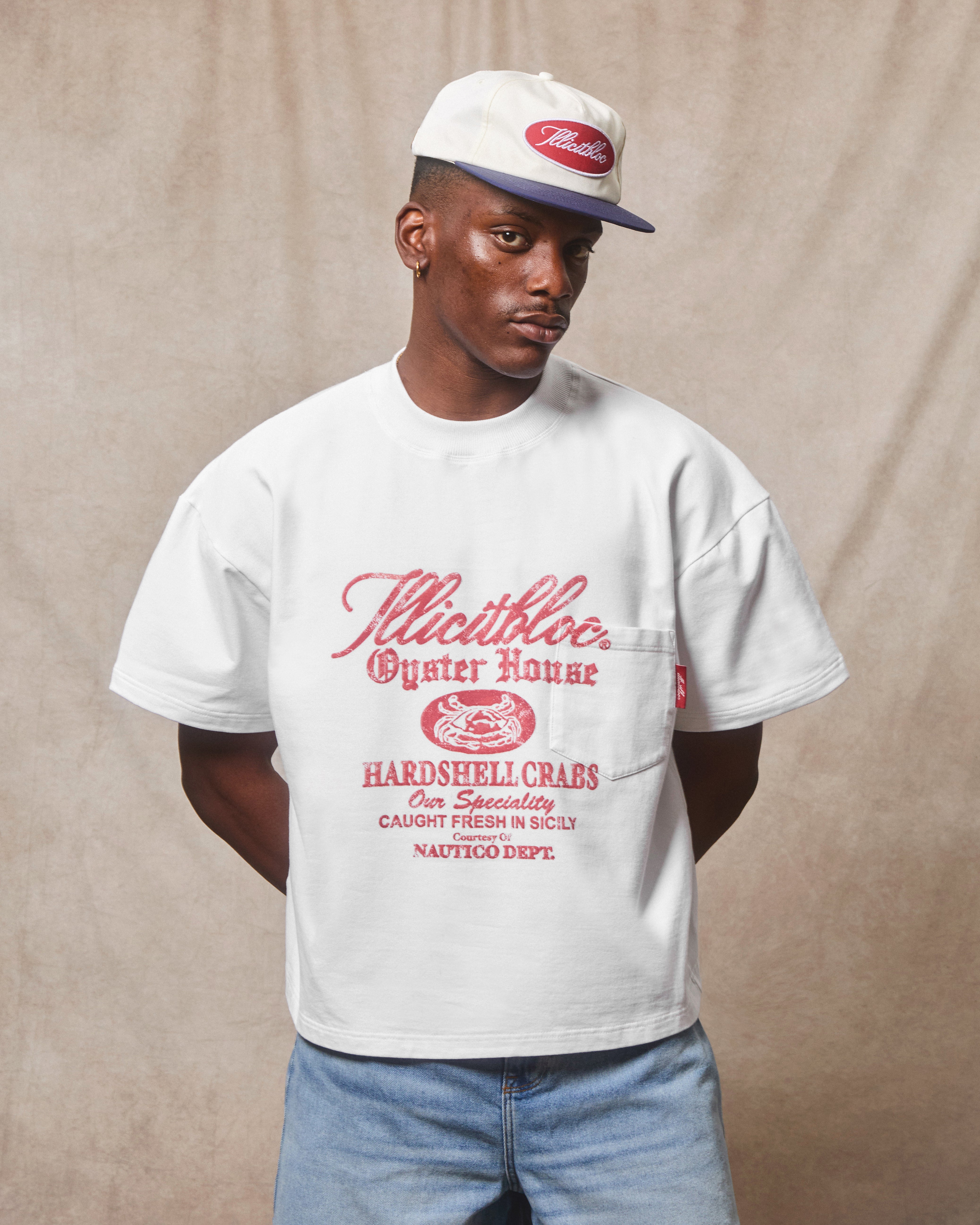 OYSTER HOUSE CLOUDWEAVE™ POCKET T-SHIRT - WHITE – Illicitbloc