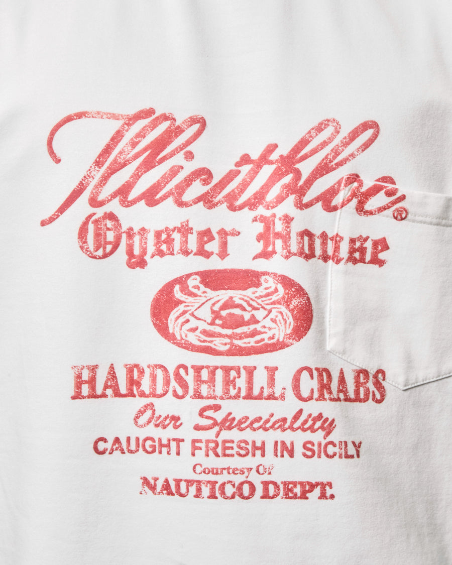 OYSTER HOUSE POCKET T-SHIRT - WHITE