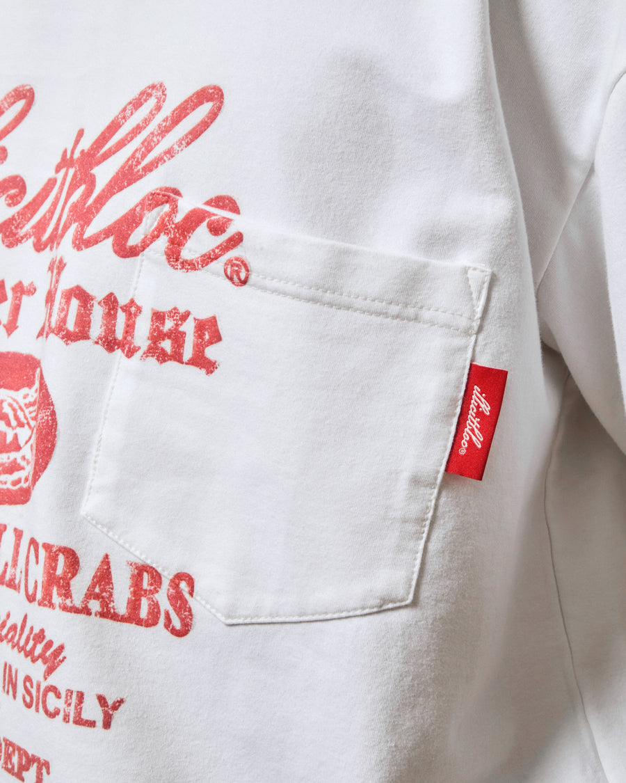 OYSTER HOUSE POCKET T-SHIRT - WHITE