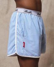 Load image into Gallery viewer, POPLIN SPORTS SHORTS - BLUE/WHITE
