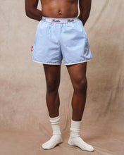 Load image into Gallery viewer, POPLIN SPORTS SHORTS - BLUE/WHITE
