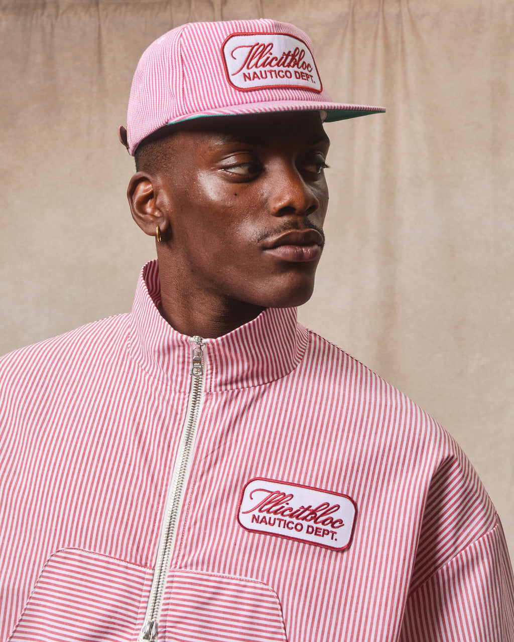 Poplin Dept. Track jacket - Red/White