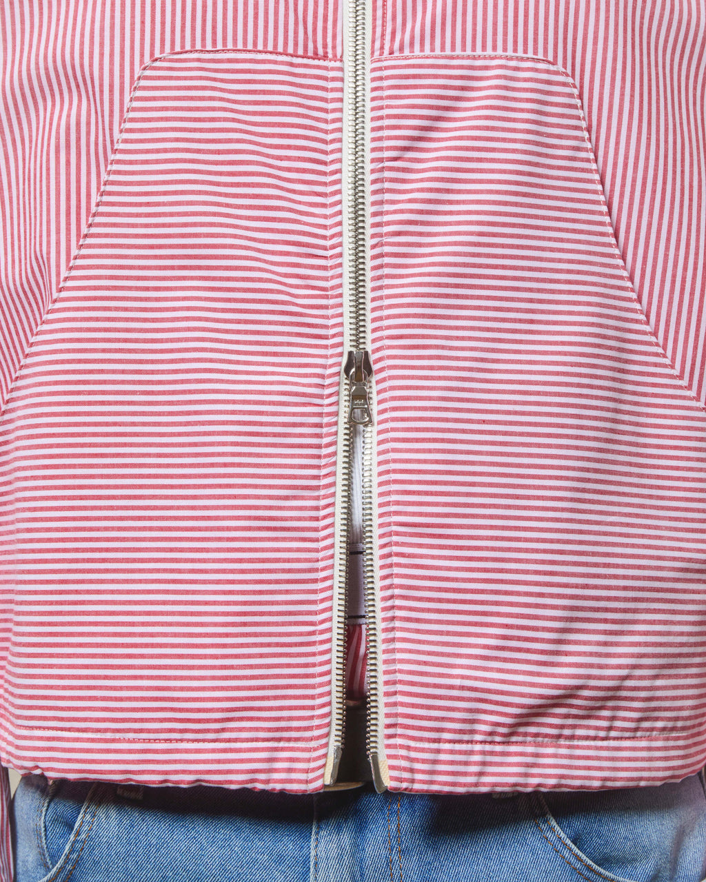 Poplin Dept. Track jacket - Red/White