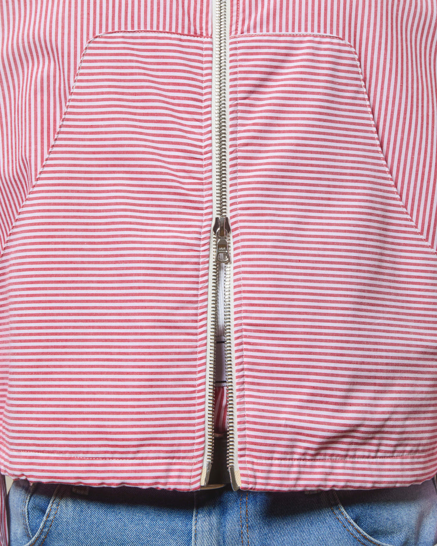 POPLIN DEPT. TRACK JACKET - RED/WHITE