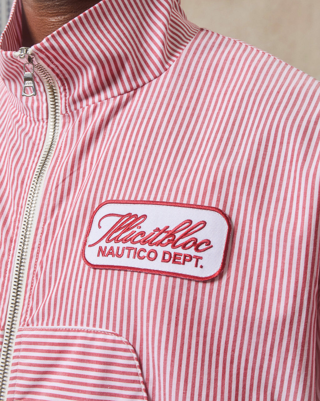 Poplin Dept. Track jacket - Red/White