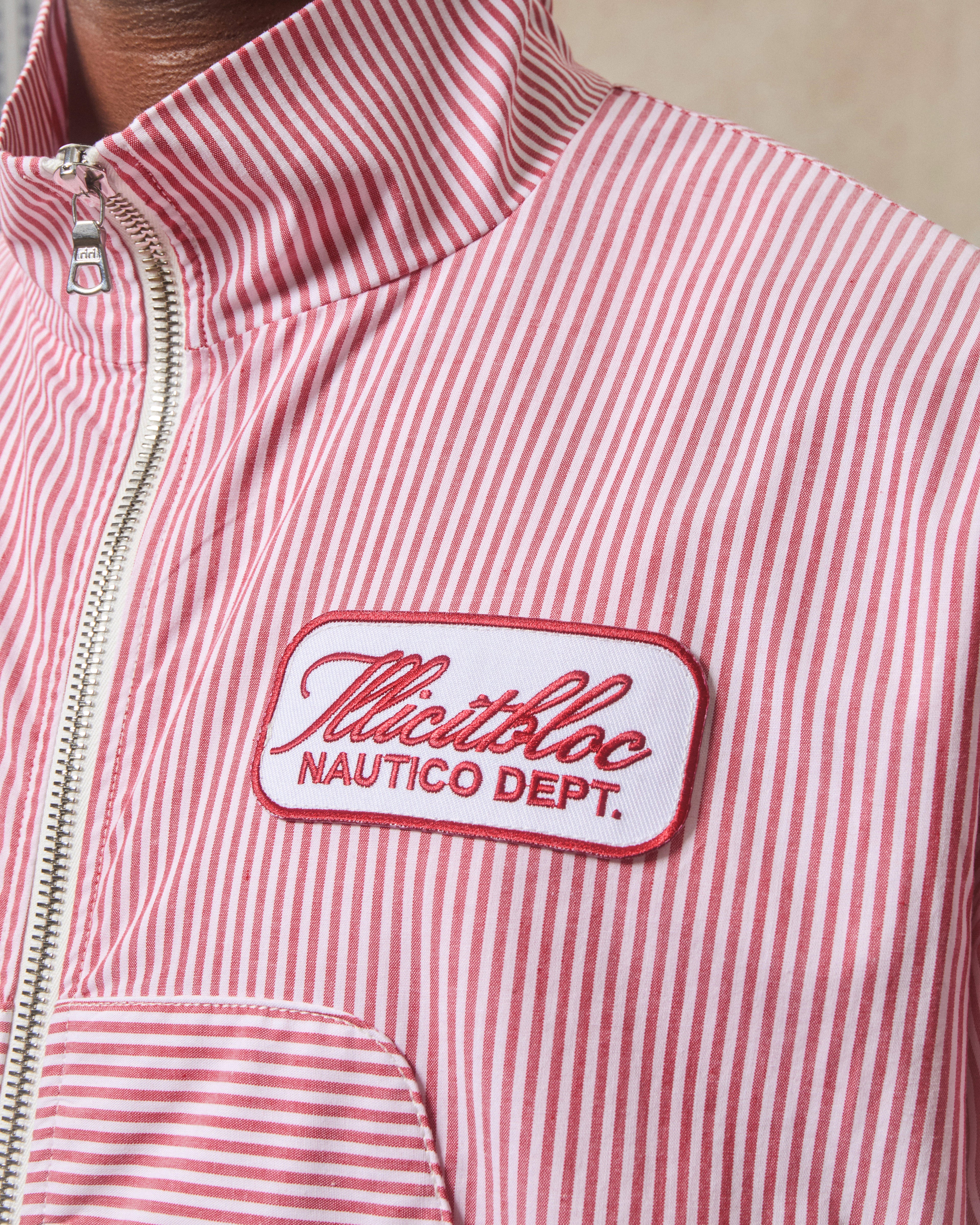 Poplin Dept. Track jacket - Red/White