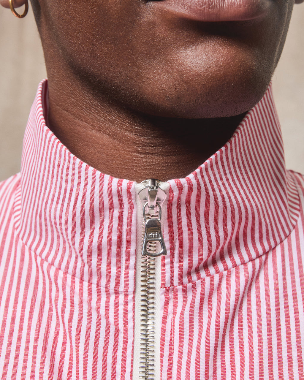 Poplin Dept. Track jacket - Red/White