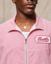 Load image into Gallery viewer, POPLIN DEPT. TRACK JACKET - RED/WHITE
