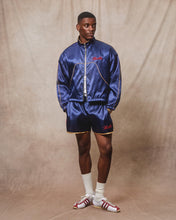 Load image into Gallery viewer, SATIN TRACK JACKET - NAVY
