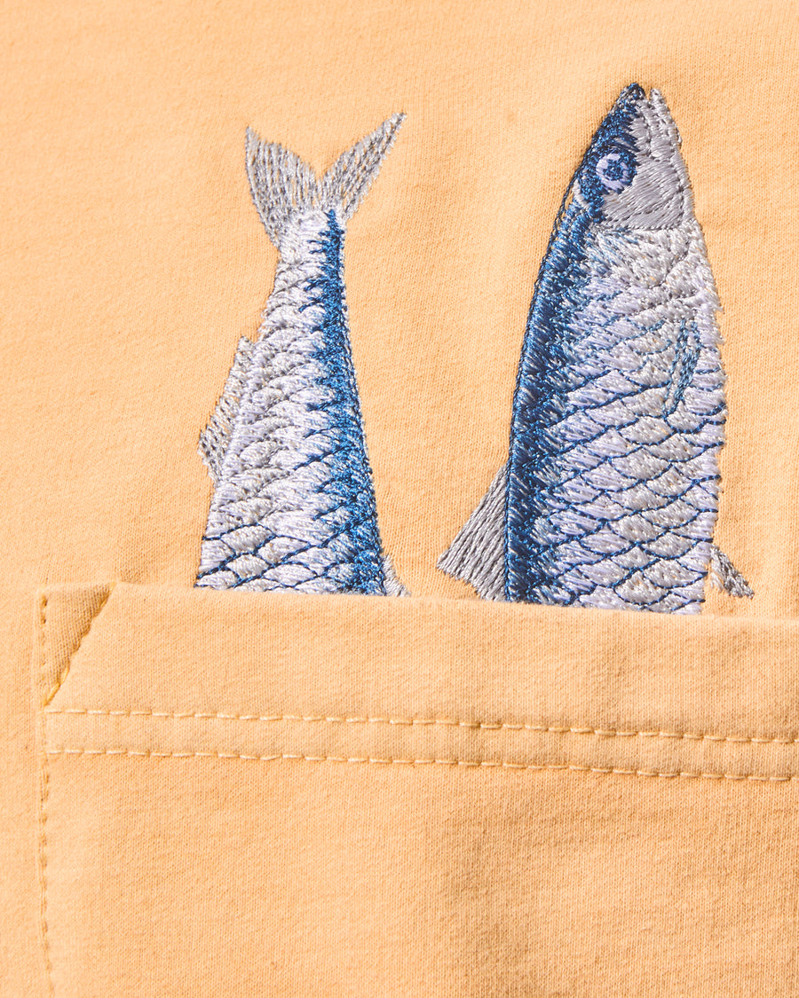 SARDINE POCKET LONG SLEEVE T-SHIRT - MIMOSA