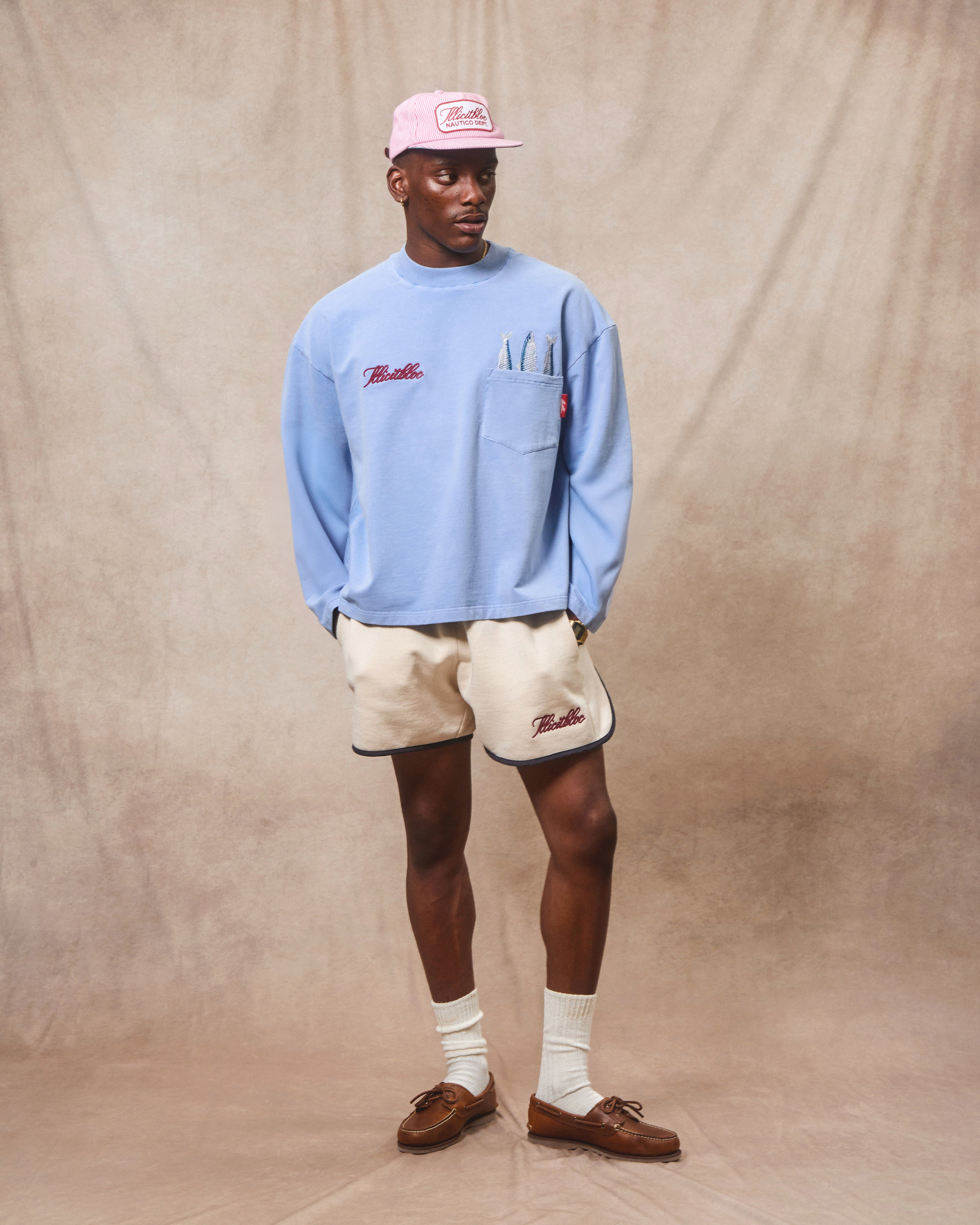 Chainstitch Sports Shorts - Ecru