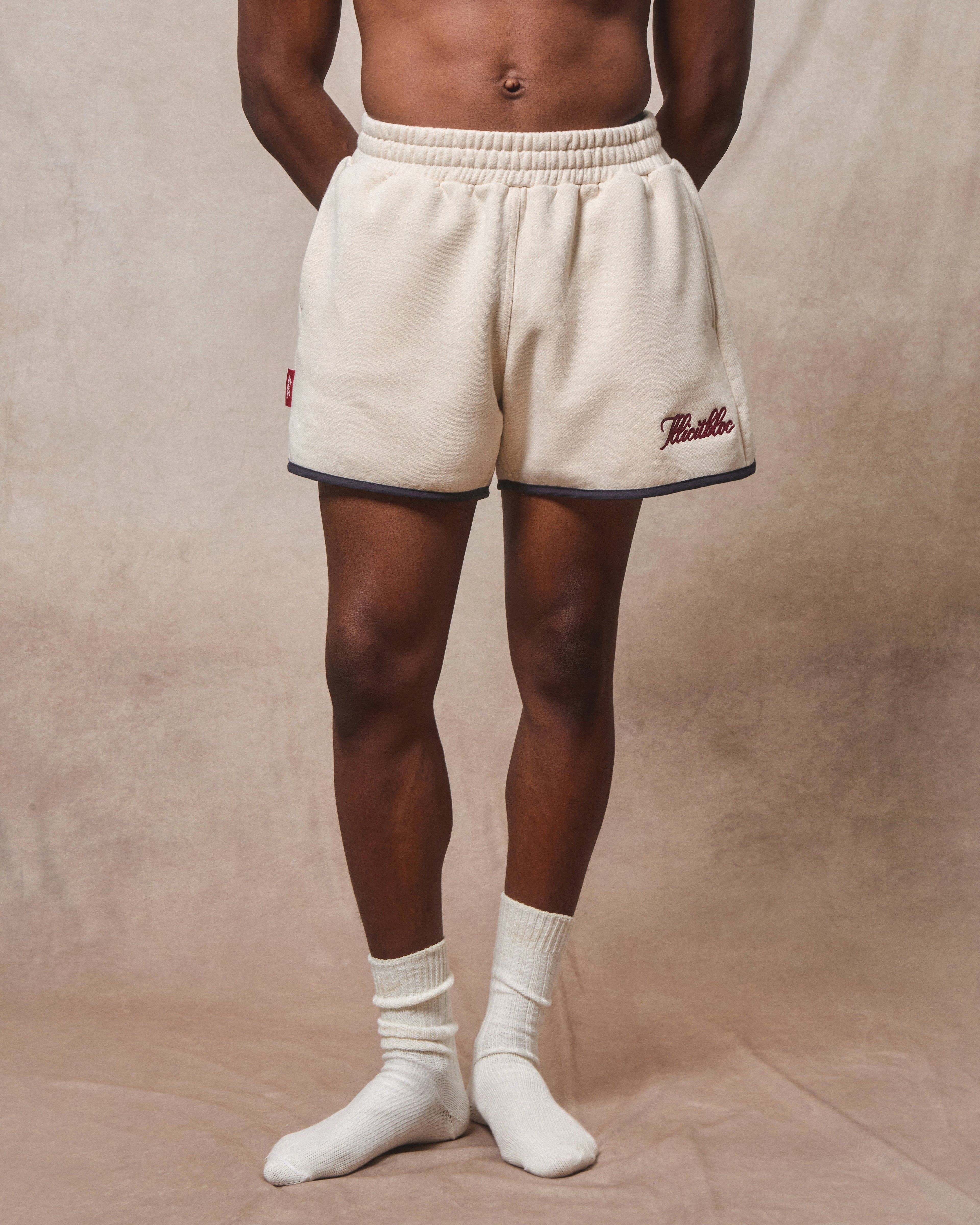 Chainstitch Sports Shorts - Ecru