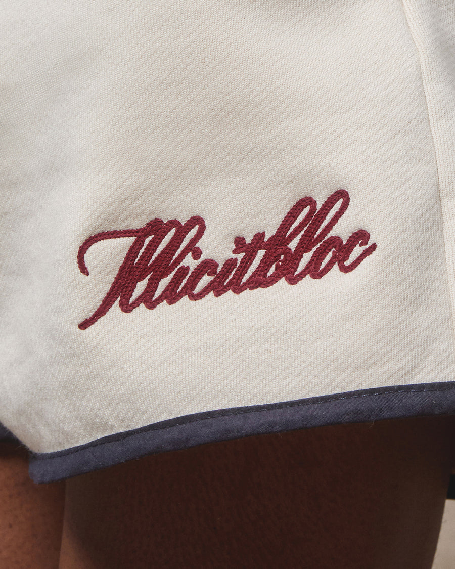 CHAINSTITCH SPORTS SHORTS - ECRU