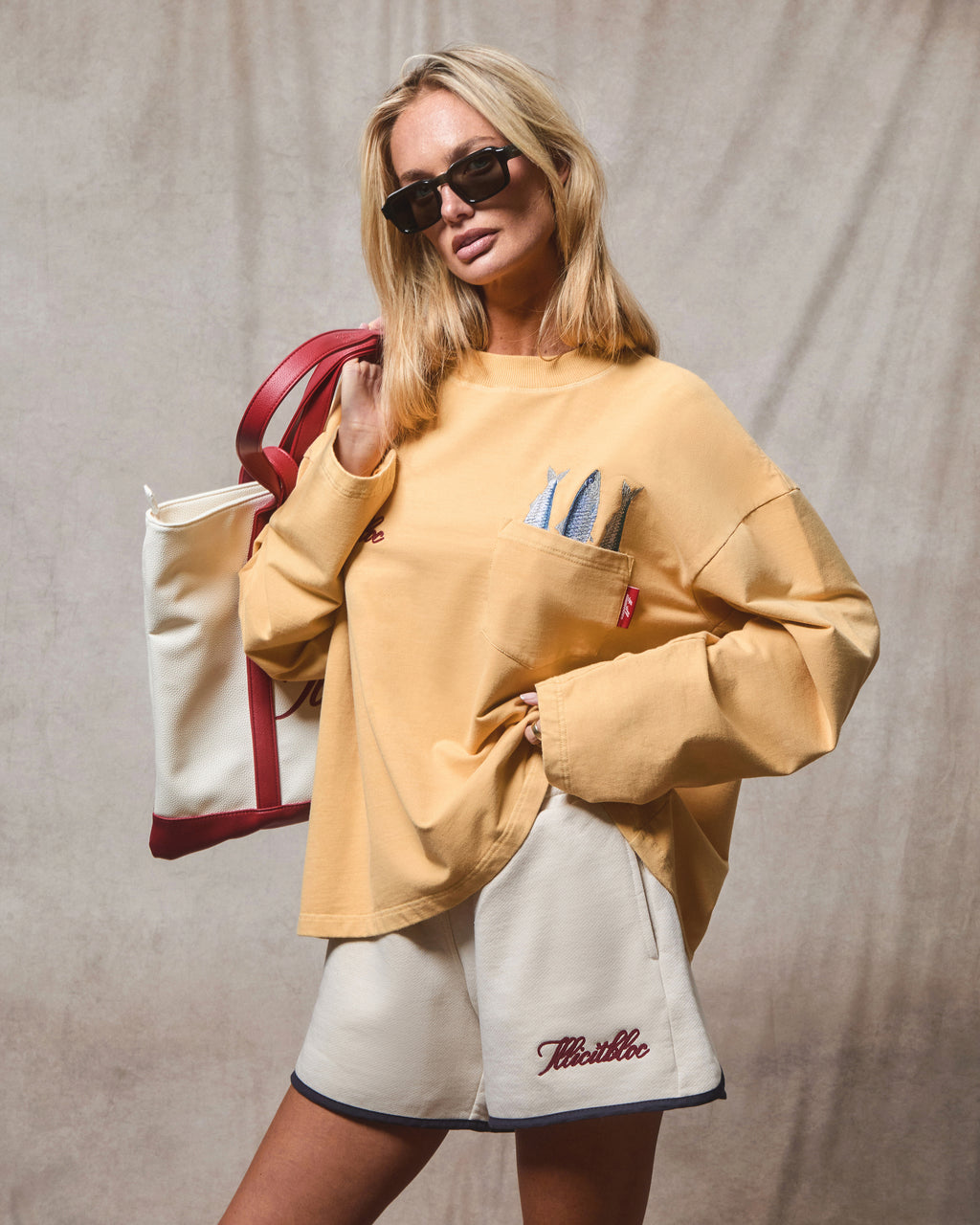 Sardine Pocket Long Sleeve T-shirt - Mimosa