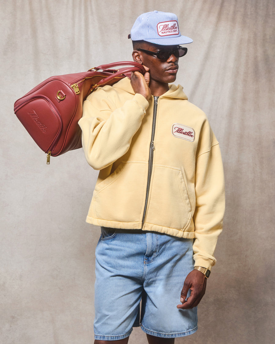 PATCHWORK ZIP HOODIE - MIMOSA