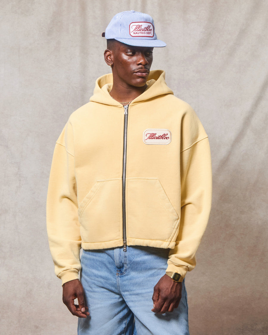 PATCHWORK ZIP HOODIE - MIMOSA