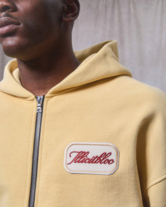 PATCHWORK ZIP HOODIE - MIMOSA