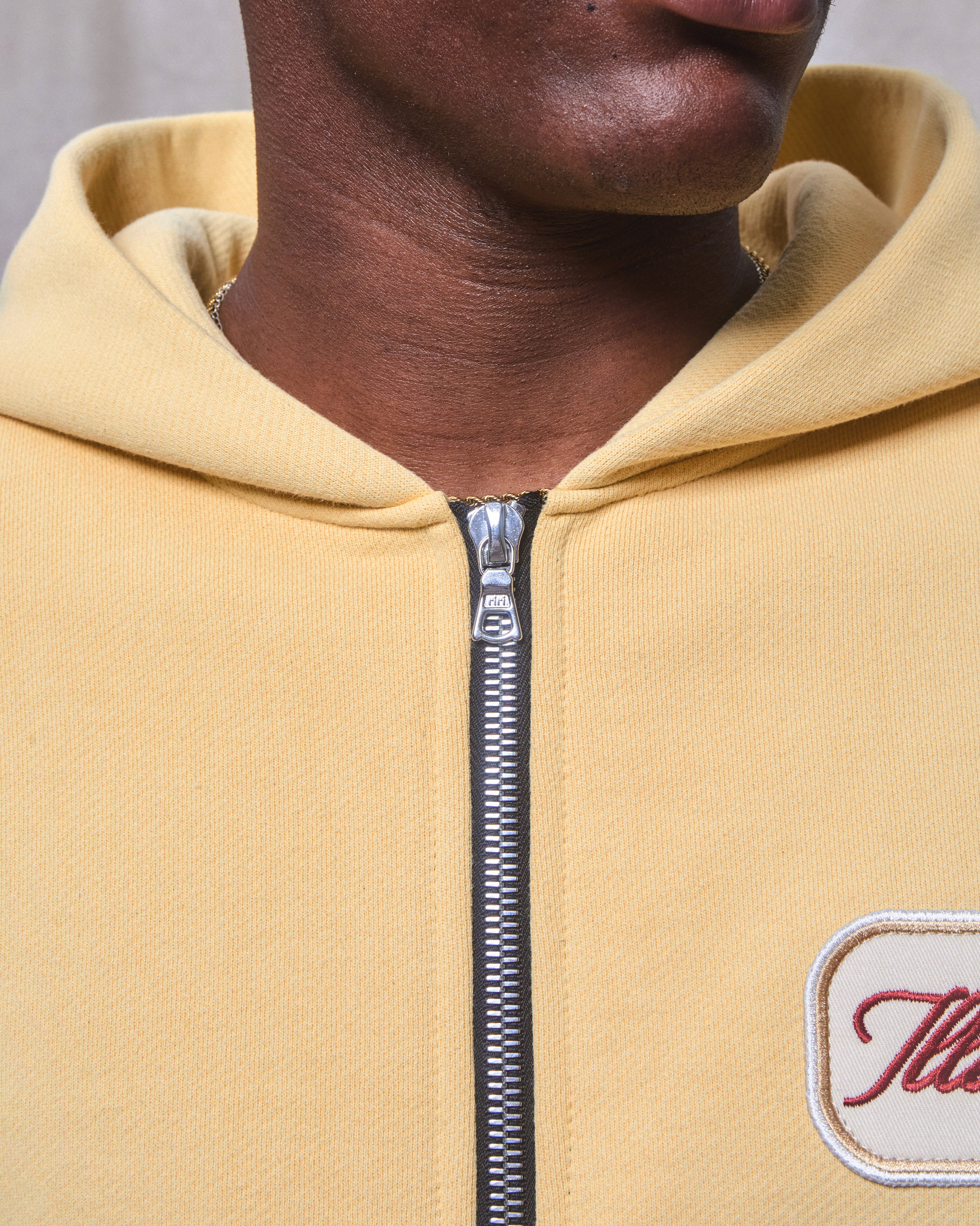 Patchwork Zip Hoodie - Mimosa