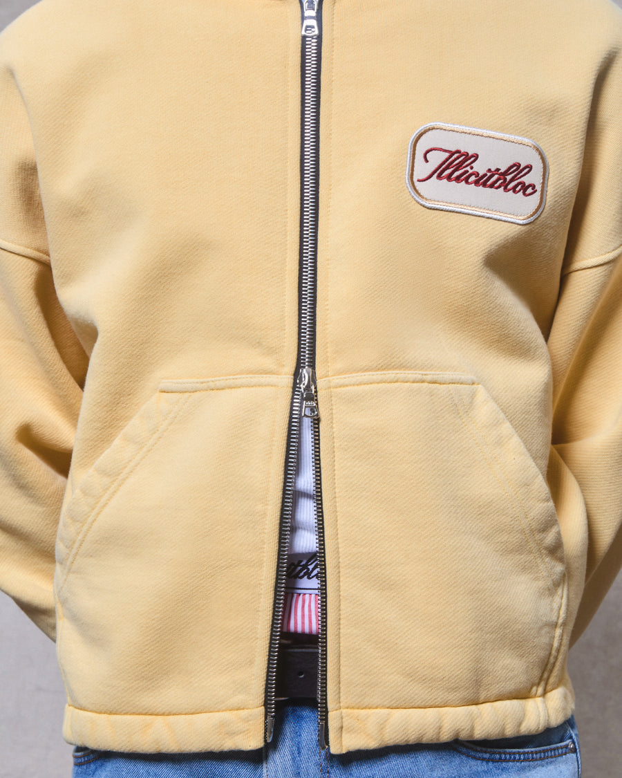 PATCHWORK ZIP HOODIE - MIMOSA