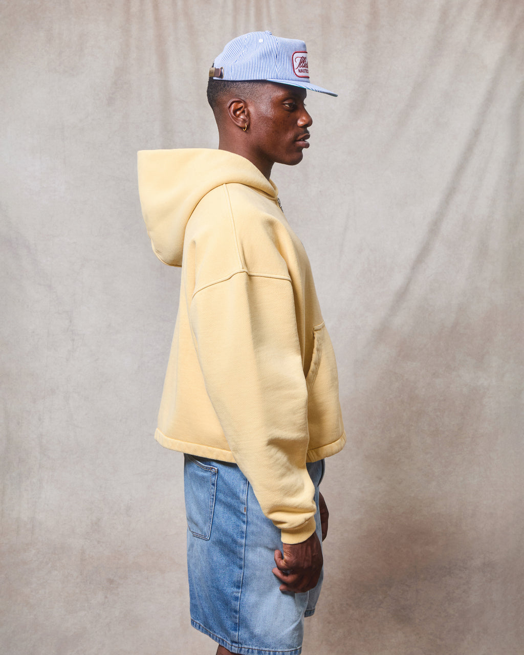 Patchwork Zip Hoodie - Mimosa