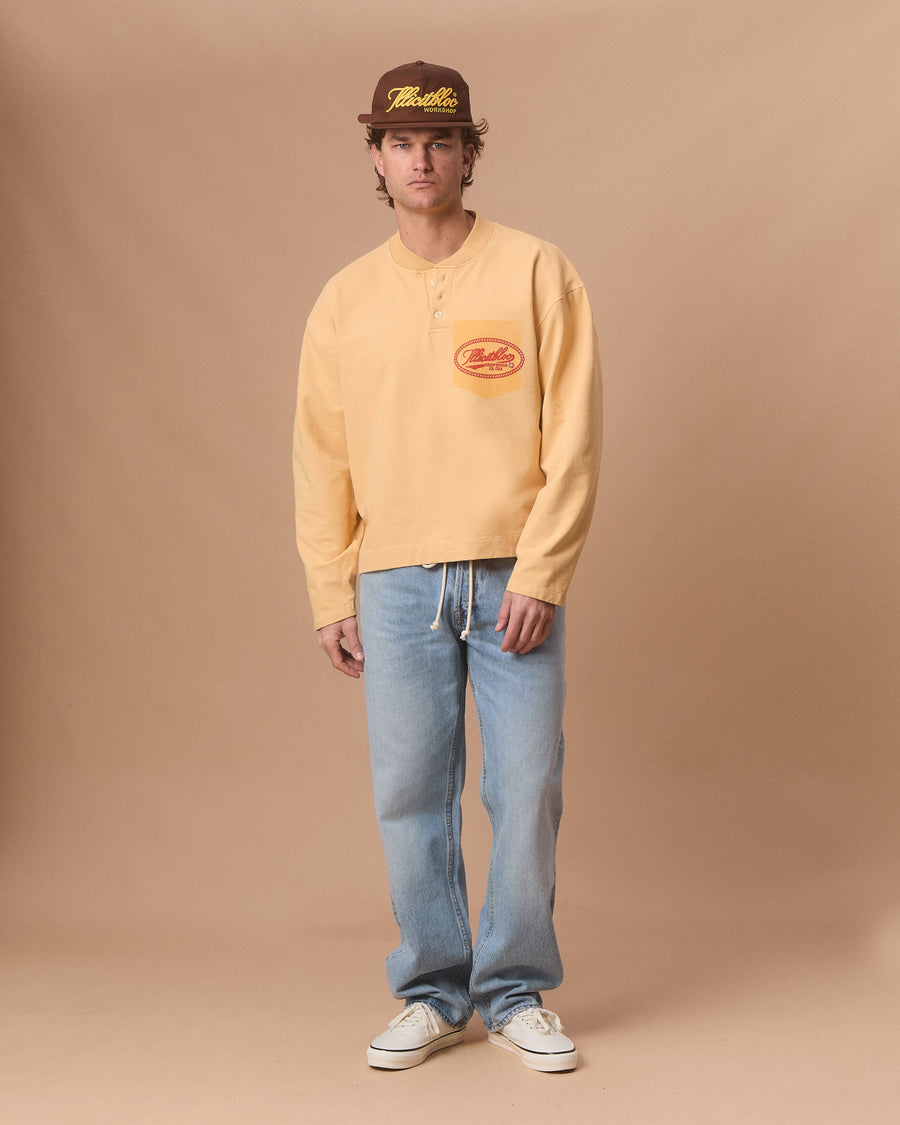 CONCHO CLOUDWEAVE™ HENLEY LONG SLEEVE - MIMOSA