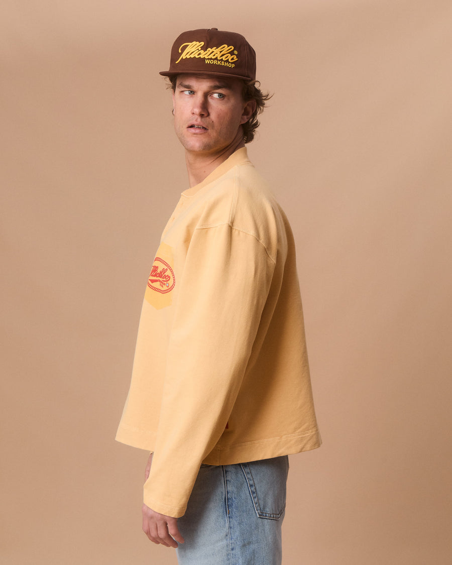 CONCHO CLOUDWEAVE™ HENLEY LONG SLEEVE - MIMOSA