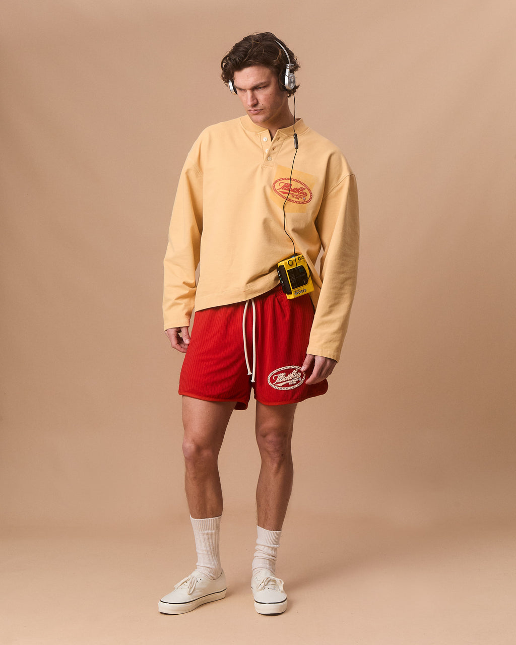 CONCHO CLOUDWEAVE™ HENLEY LONG SLEEVE - MIMOSA
