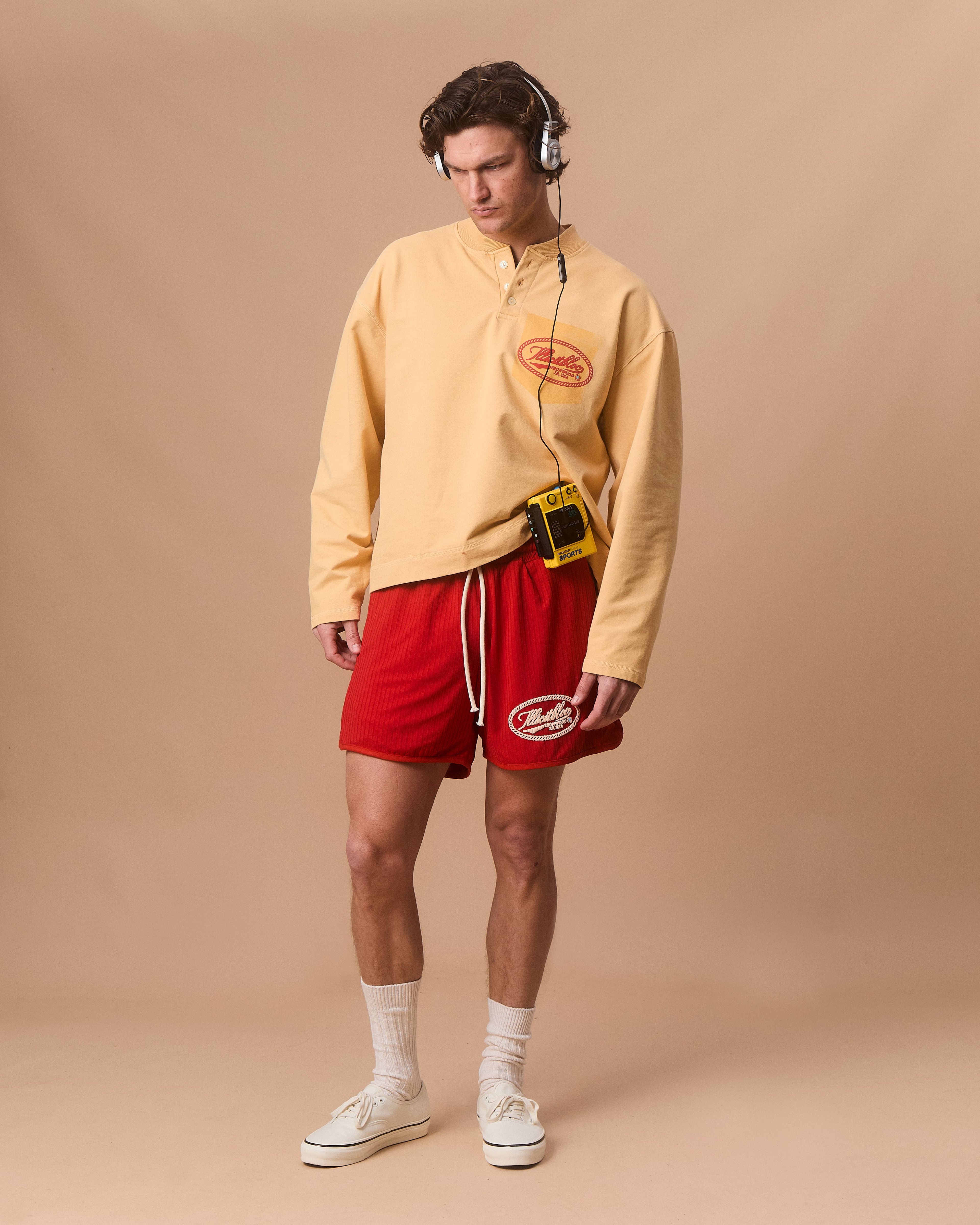 CONCHO CLOUDWEAVE™ HENLEY LONG SLEEVE - MIMOSA