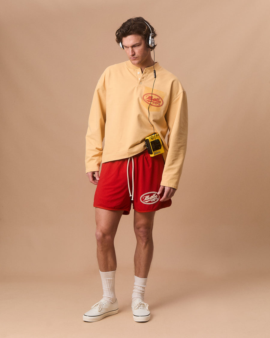 CONCHO CLOUDWEAVE™ HENLEY LONG SLEEVE - MIMOSA