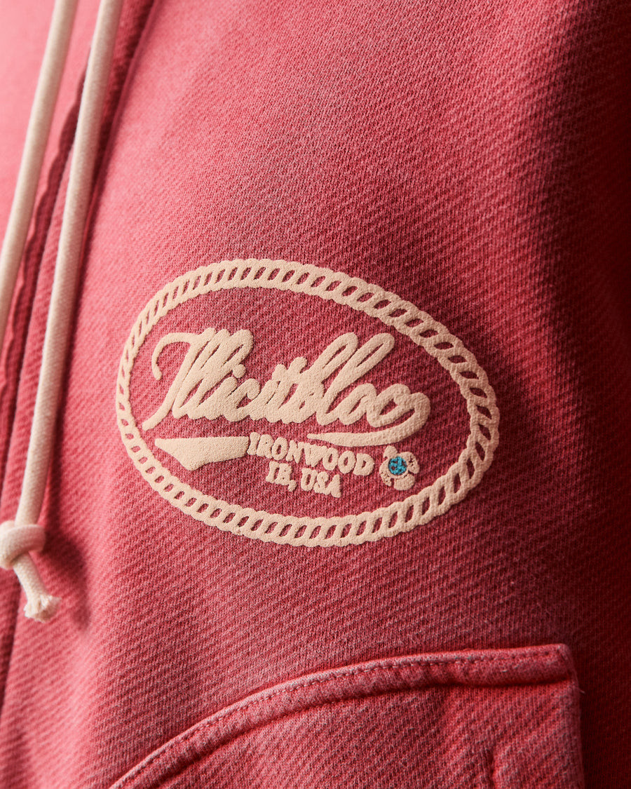 CONCHO IRONWEAVE™ ZIP HOODIE - CANDY RED