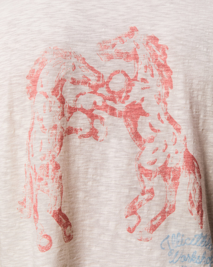 STALLIONS SLUB T-SHIRT - IVORY