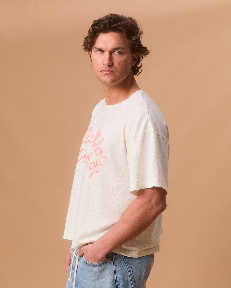 STALLIONS SLUB T-SHIRT - IVORY